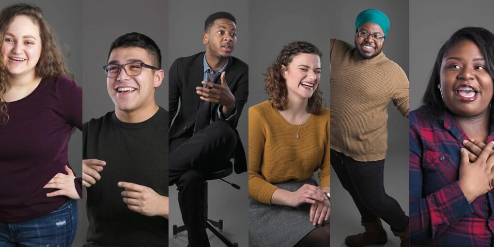 Portraits of all of the students featured in the article
